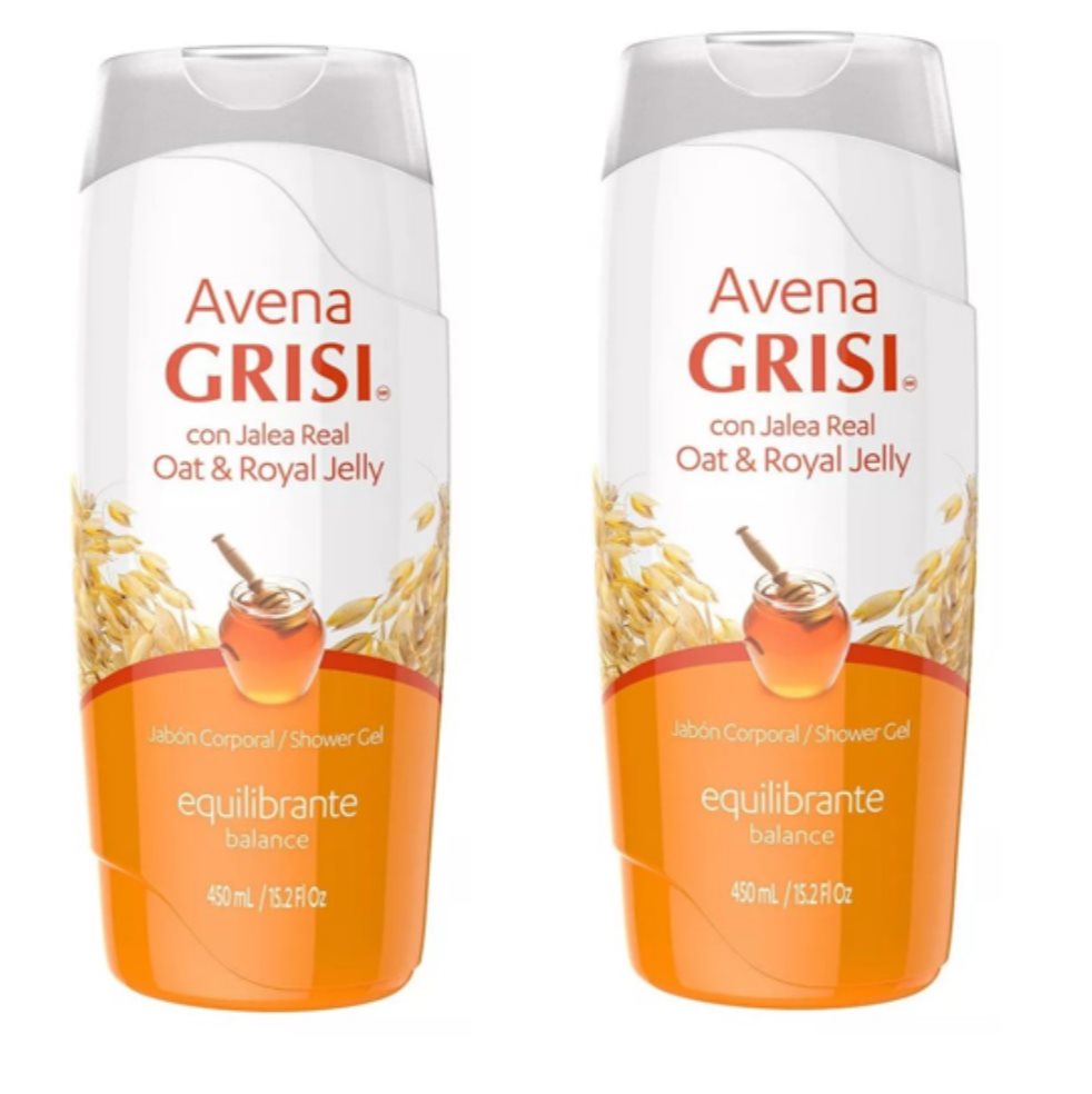 Jabón Liquido Corporal 450ml Avena con Jalea Real 450ml X 2 - Grisi Grisi 2 UNIDADES POR EMPAQUE x 2 Und El Shower Gel Corporal  450ml Grisi. es ideal para el cuidado de la piel de toda la familia.
Su formula  ayuda a proteger la piel, dejándola suave humectada y con un agradable aroma.
Siente el benefic