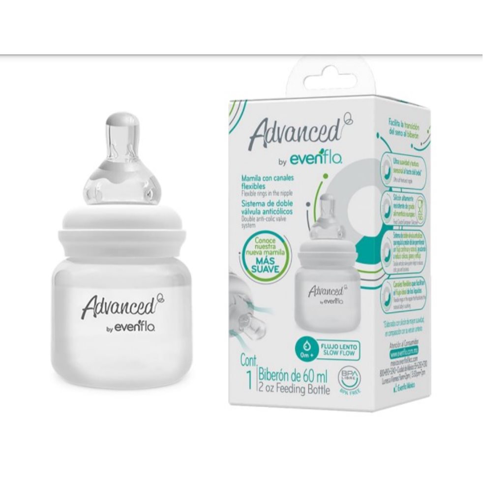 Biberon Cuello Estándar 2 Onzas  Advanced - Evenflo EVENFLO UNIDAD x 1 UND 