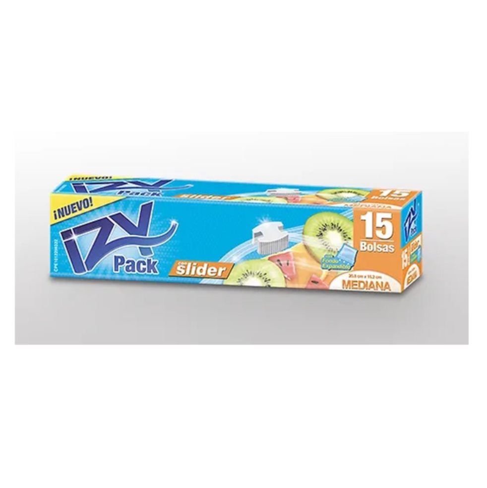 Bolsa Hermética Con Slider Tipo Cierre Mediana Izy Pack IZY PACK Caja x 15 bolsas 