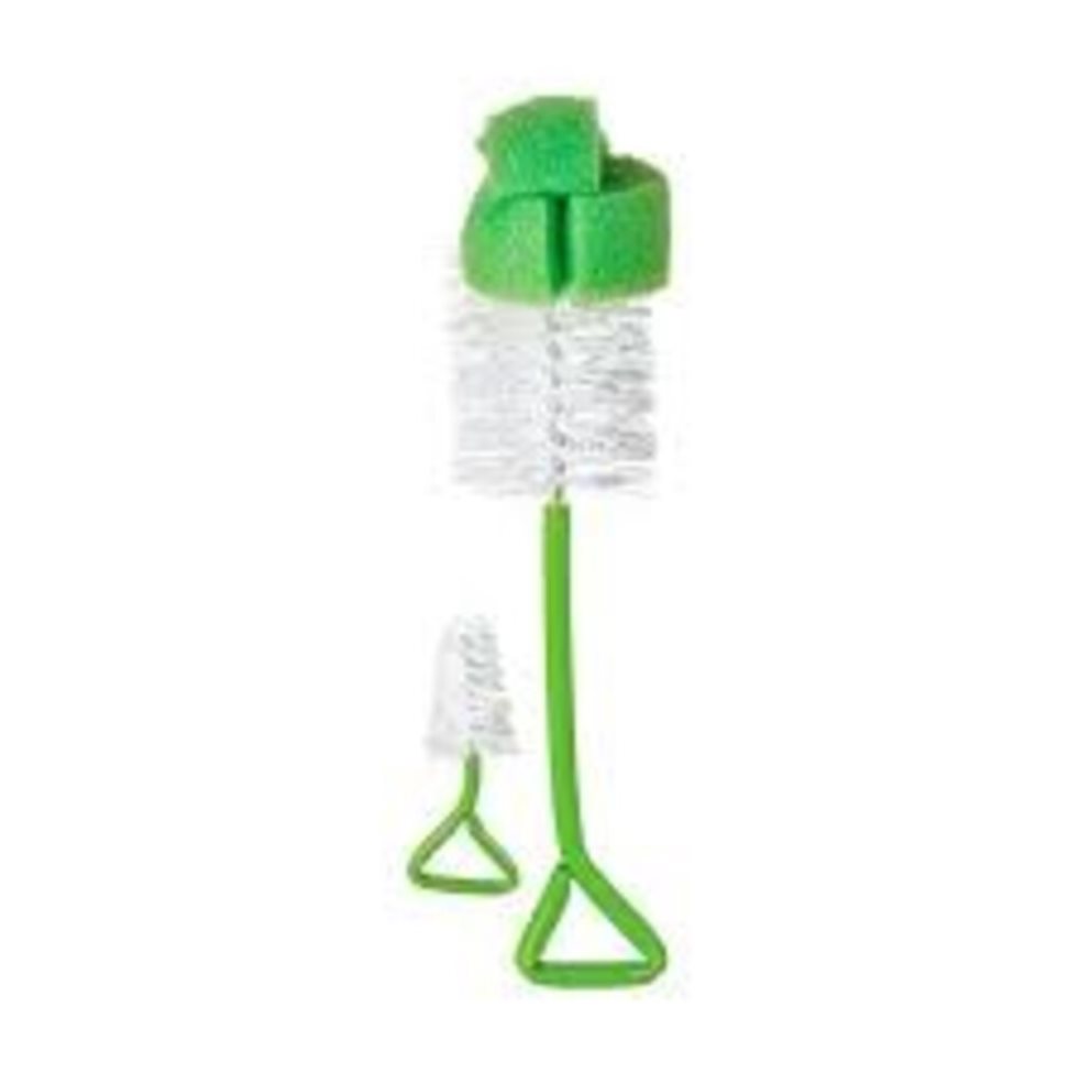 Escobillon Doble para Biberones y Mamilas Verde- Evenflo Evenflo Blister x 1 Und 