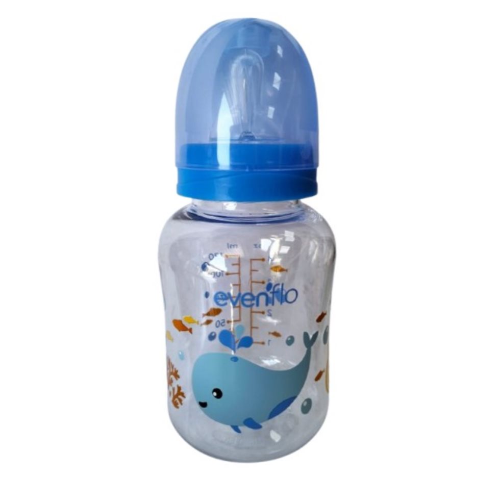 Biberon 4 Onzas Tritan Acuario Azul - Evenflo Evenflo Frasco x 1 Und Biberón con botella ergonómica de tritan transparente y resistente como el vidrio.
Mamila estándar de silicón grado alimenticio, con anillos flexibles que se adaptan al paladar del bebé permitiendo un