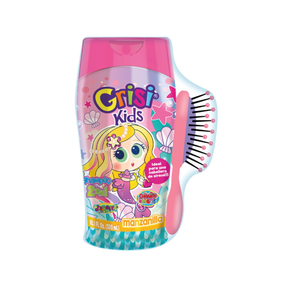 Shampoo 2 en 1 Manzanilla Berinaiz 300 ml + Cepillo - Grisi Grisi UNIDAD x 1und  