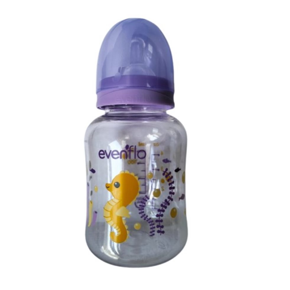 Biberon 4 Onzas Tritan Acuario Morado - Evenflo Evenflo Frasco x 1 Und Biberón con botella ergonómica de tritan transparente y resistente como el vidrio.
Mamila estándar de silicón grado alimenticio, con anillos flexibles que se adaptan al paladar del bebé permitiendo un