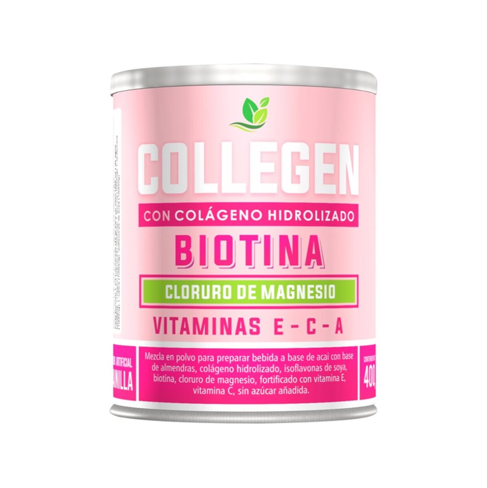 Colágeno Hidrolizado Collegen con Biotina Lata x 400 G Collegen  Hojalata x 1 