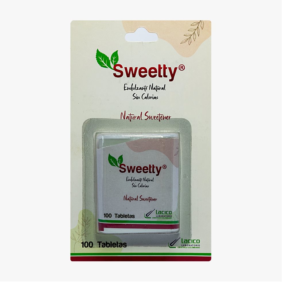 Endulzante Natural Sweetty Frasco x 100 tabletas Sweetty  Frasco x 1 