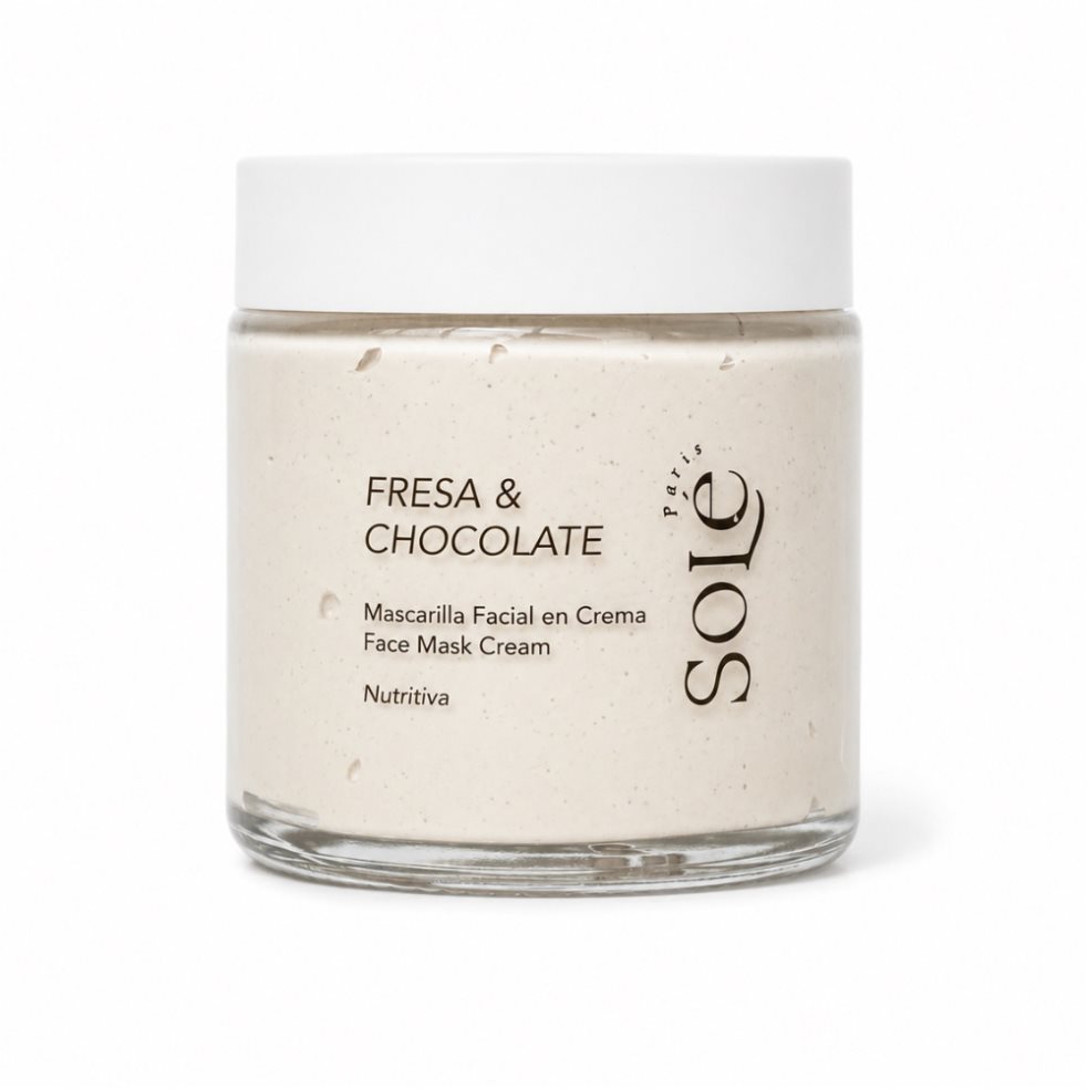 Mascarilla Nutritiva de Fresa & Chocolate | Vegana | Biotecnología Coreana Sole Paris envase con tapa x 1 Mascarilla Nutritiva de Fresa & Chocolate | Vegana | Biotecnología Coreana Sole Paris envase con tapa x 1