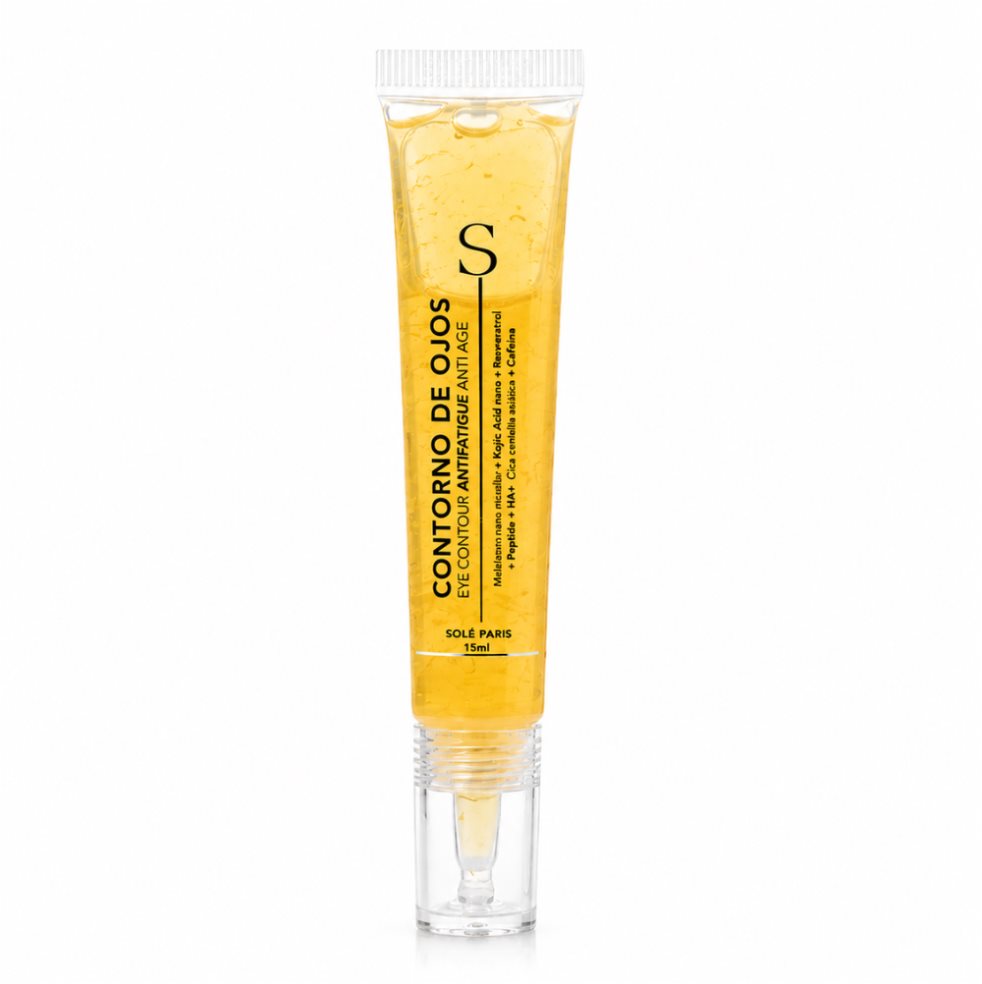 Contorno de Ojos Antifatigue Anti Age | Vegano | Biotecnología Coreana | 15 ml Sole Paris Dispensador de punto x 1