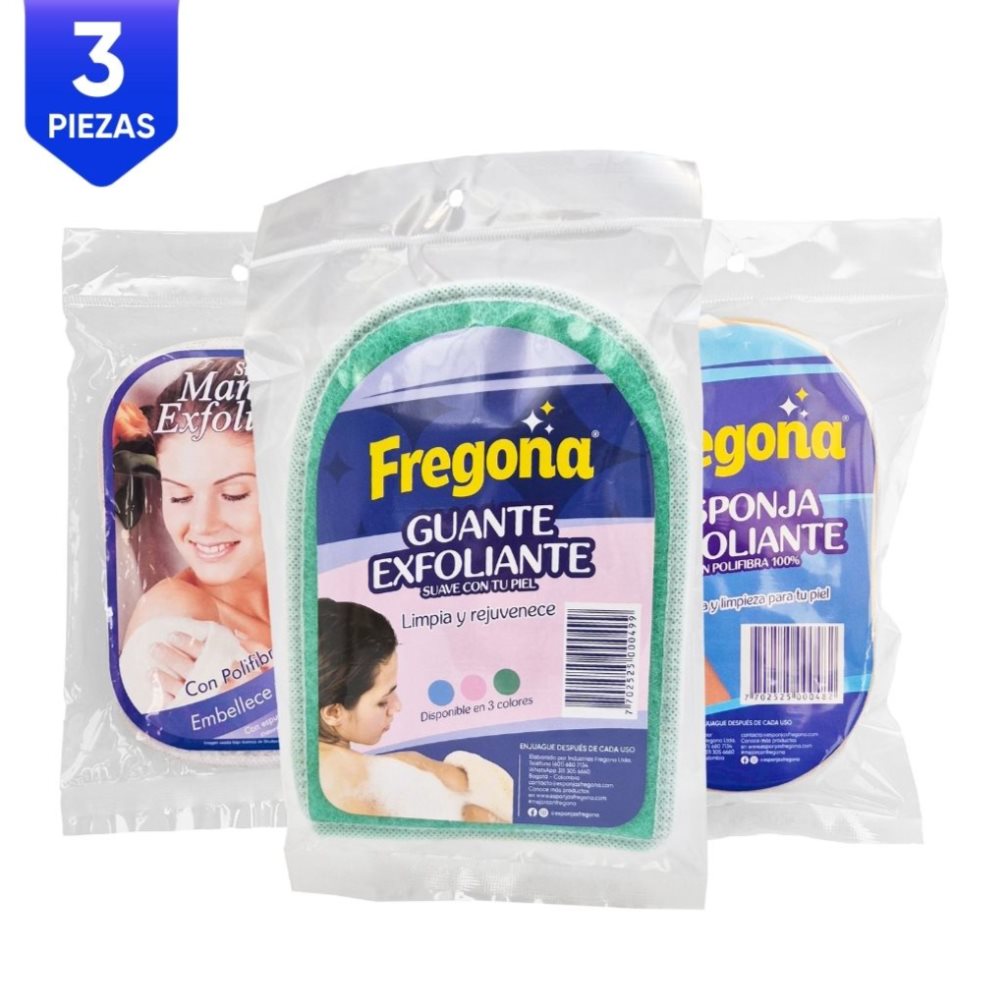 KIT EXFOLIANTE SUAVE X3 Esponjas Fregona KIT x 1 KIT EXFOLIANTE SUAVE X3 Esponjas Fregona KIT x 1