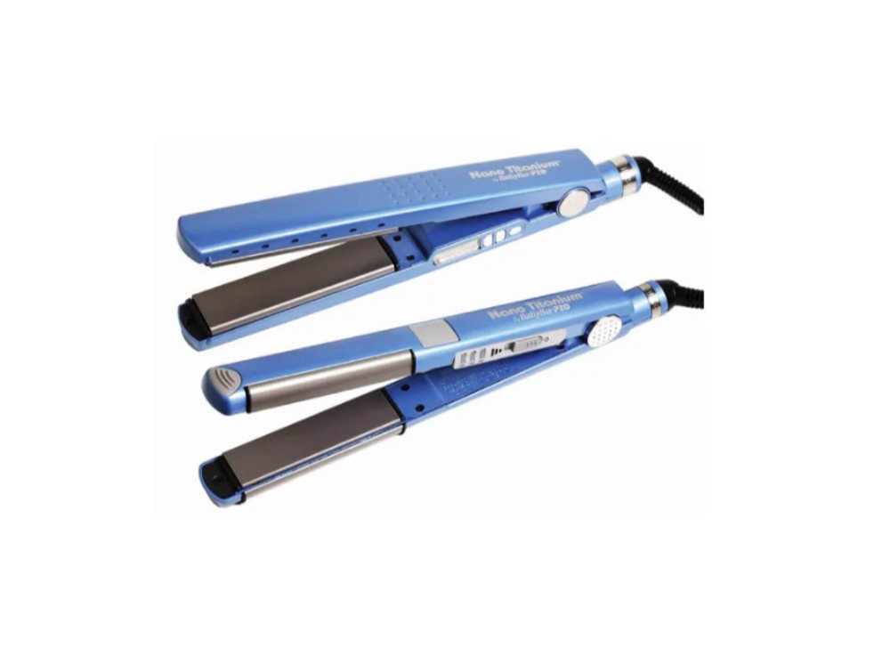 COMBO PP2 PLANCHAS NANO TITANIUM 2091 Y 2071 AZUL BaBylissPRO Caja x 1 