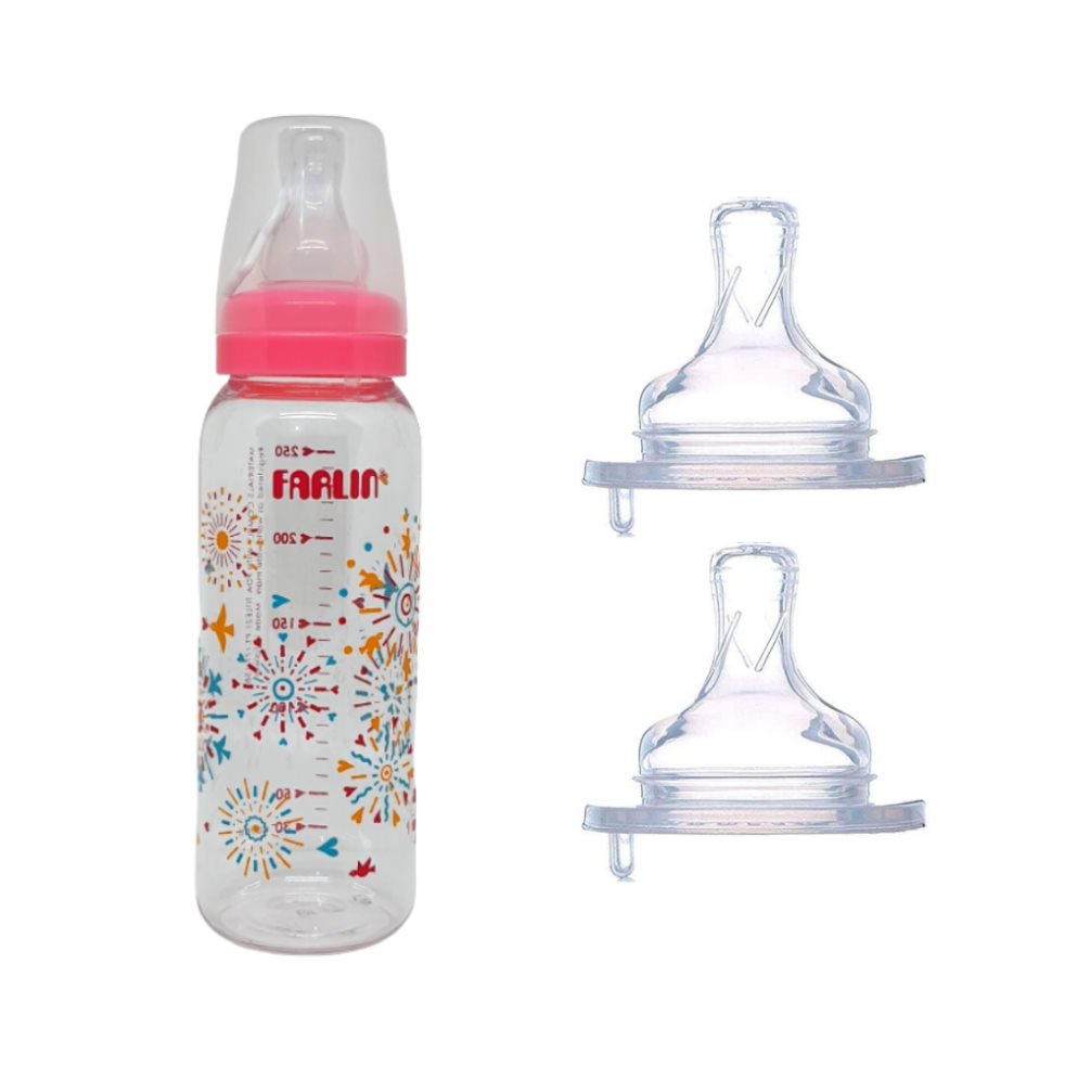 Tetero Combo 3 Chupos Cuello Tradicional 8 oz Rosado X 1 Und Farlin Caja x 1 Und Tetero Combo 3 Chupos Cuello Tradicional 8 oz Rosado X 1 Und Farlin Caja x 1 Und