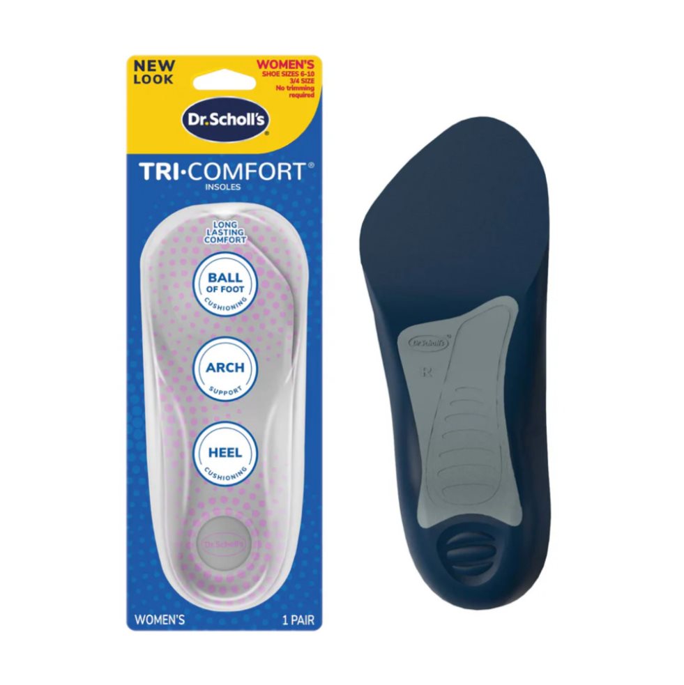 Dr. Scholl´s Plantillas Tri Confort: Talón, arco de pie y metatarso Mujer x 2 unidades Dr. Scholls Caja x 2 