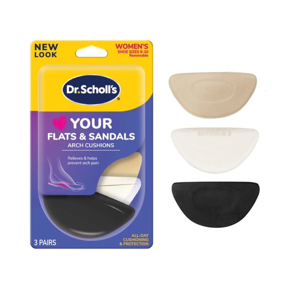 Dr. Scholl´s Soporte de Arco de Pie en Gel para zapatos planos LOVE YOUR FLATS x 6 unidades Dr. Scholls Caja x 6 