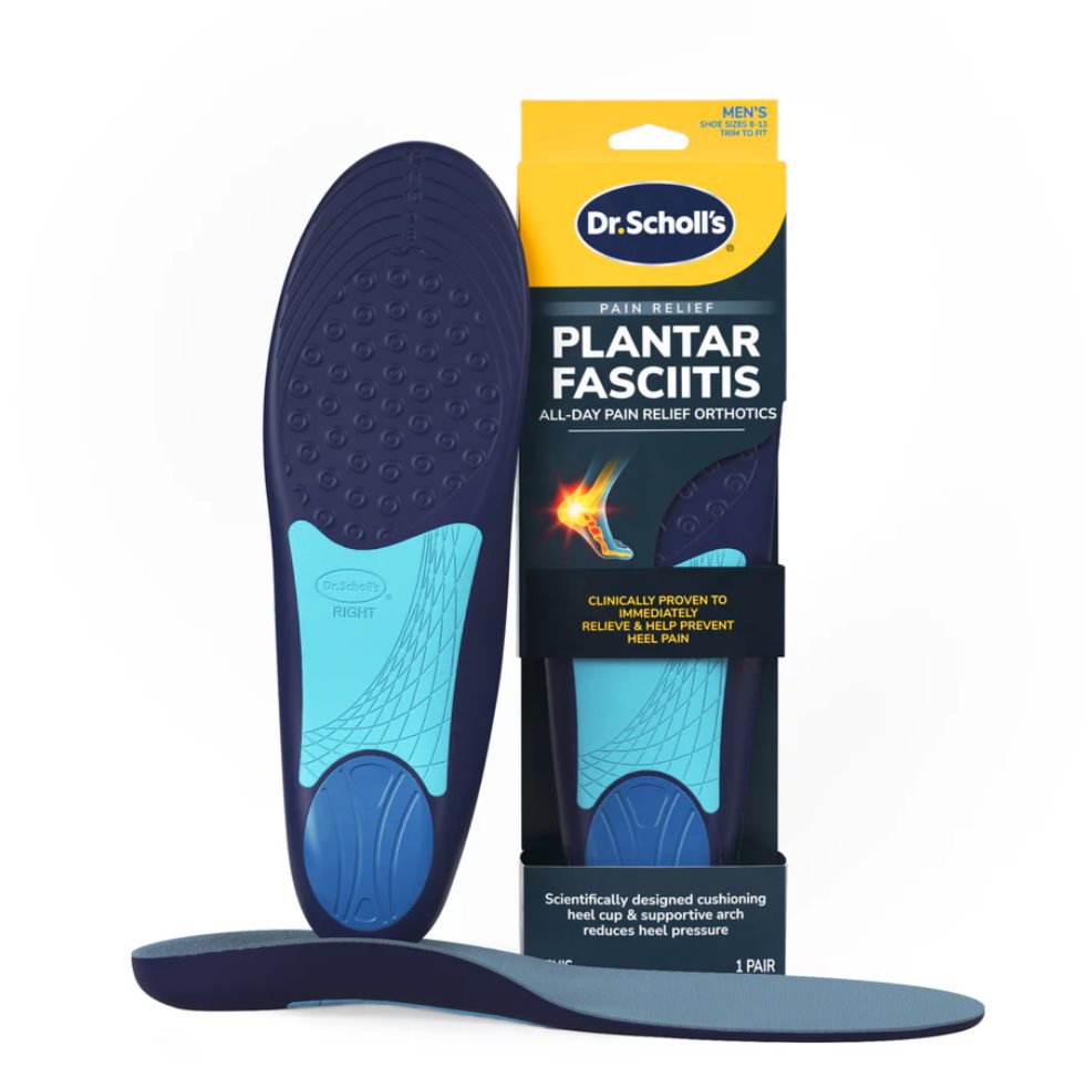 Dr. Scholl´s Plantillas para Fascitis Plantar HOMBRE  x 2 unidades Dr. Scholls Caja x 2 