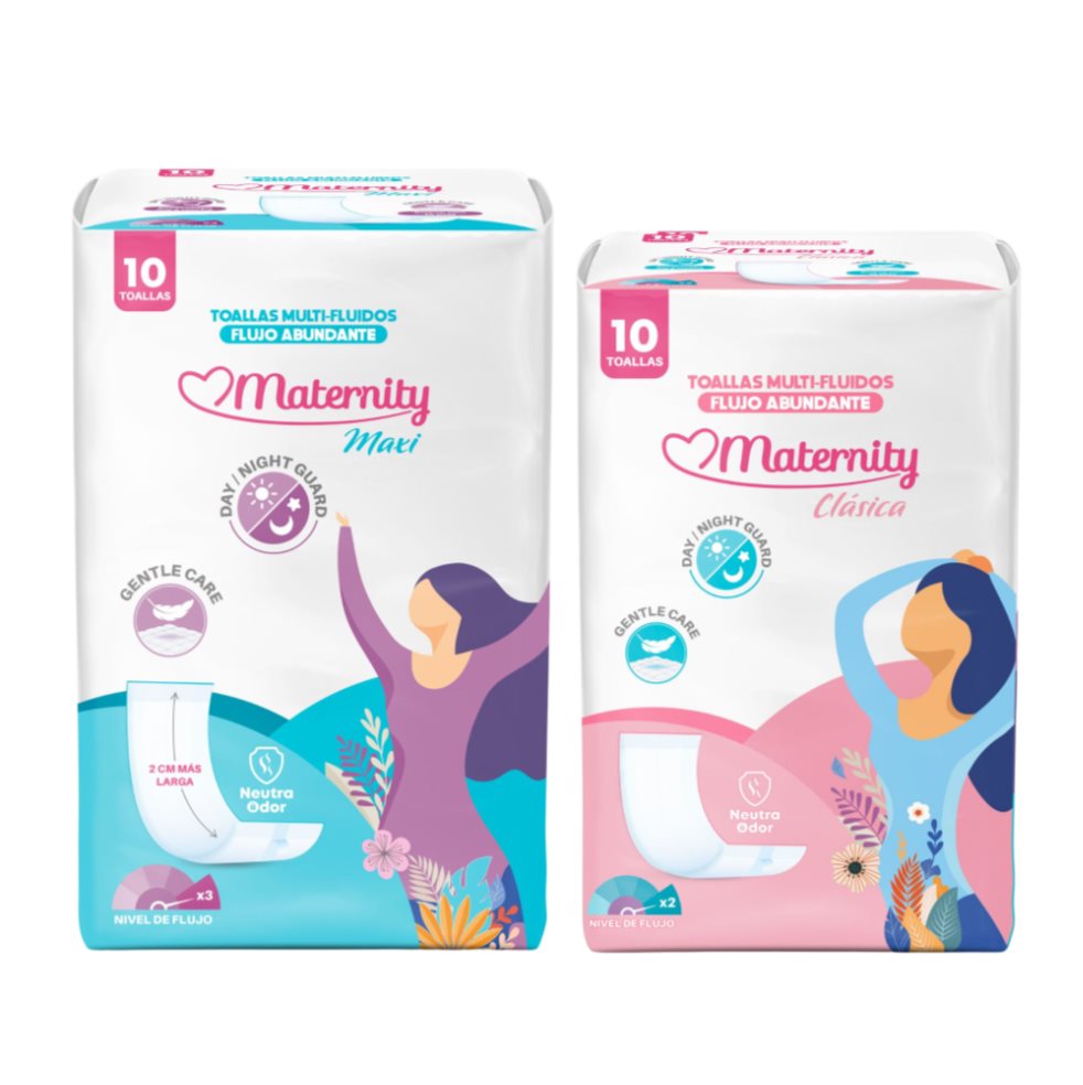 Toallas Higienicas Maternity Combo Promoción 2 Paquetes Maternity  x 10 