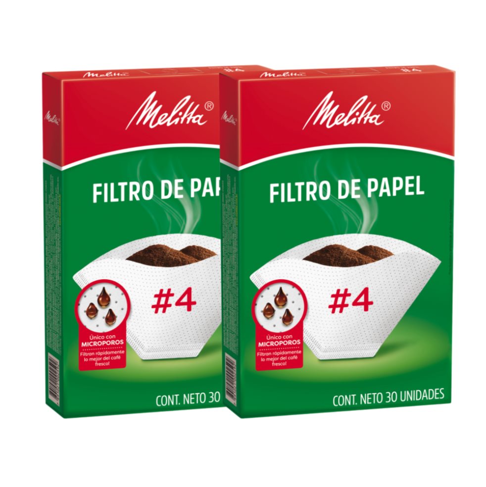 Filtro Para Café Numero 4 Cono Melitta Promoción 60 Unidades Melitta  x 60 