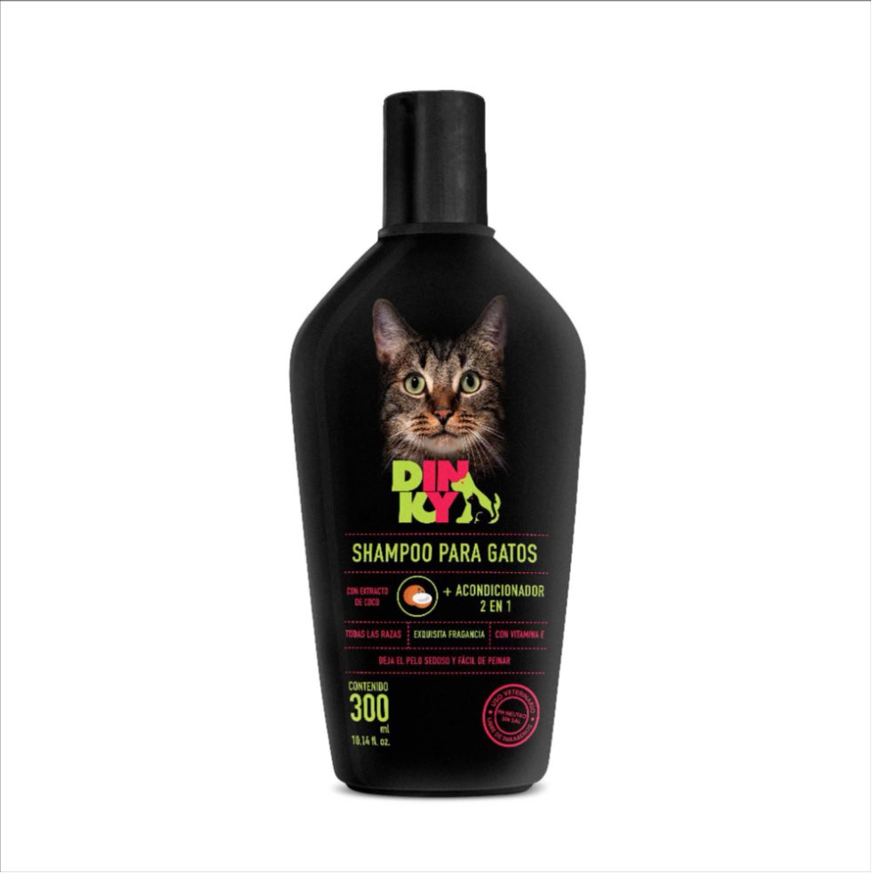 Shampoo y Acondicionador Para Gato 2 En 1 Dinky 300 ml Dinky  x 1 
