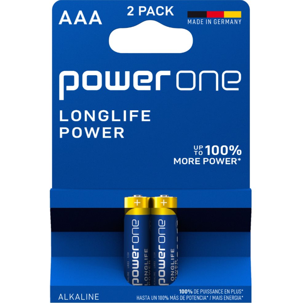 Pilas AAA Alcalinas Power One 2 unidades Power One  x 2 