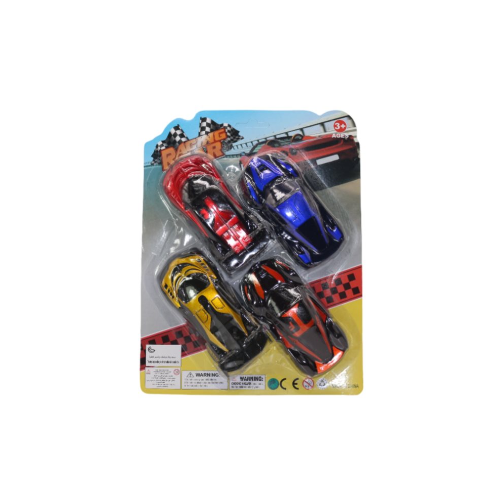Carritos De Carrera Racing X 4 Blister Plasticos Asociados  x 1 