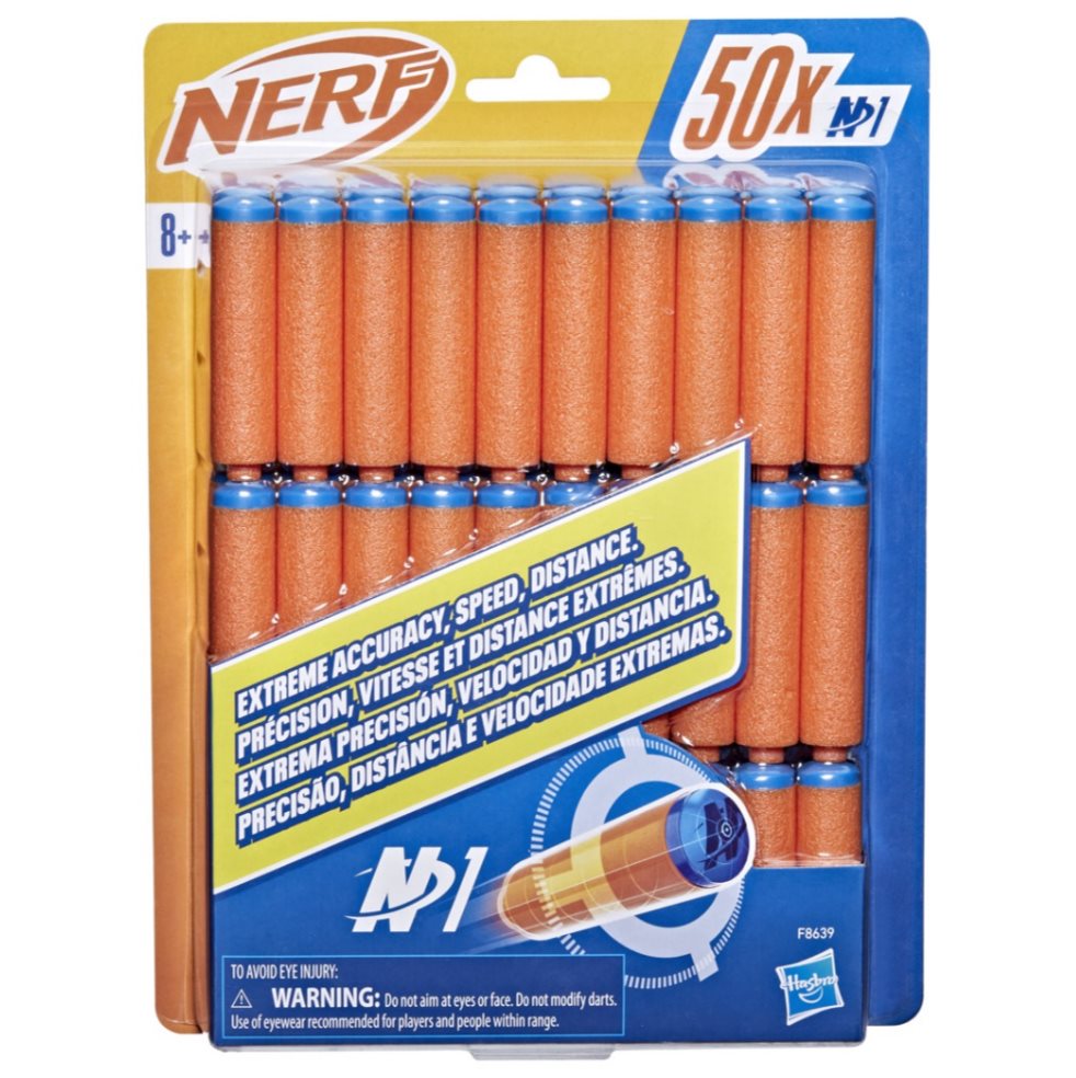 Nerf N Series Repuesto X 50 Municiones Nerf  x 1 Es un accesorio diseñado para mantener la acción en tus batallas Nerf. Este pack incluye 50 dardos de espuma de alta calidad que garantizan precisión, velocidad y rendimiento. Son compatibles exclusiv