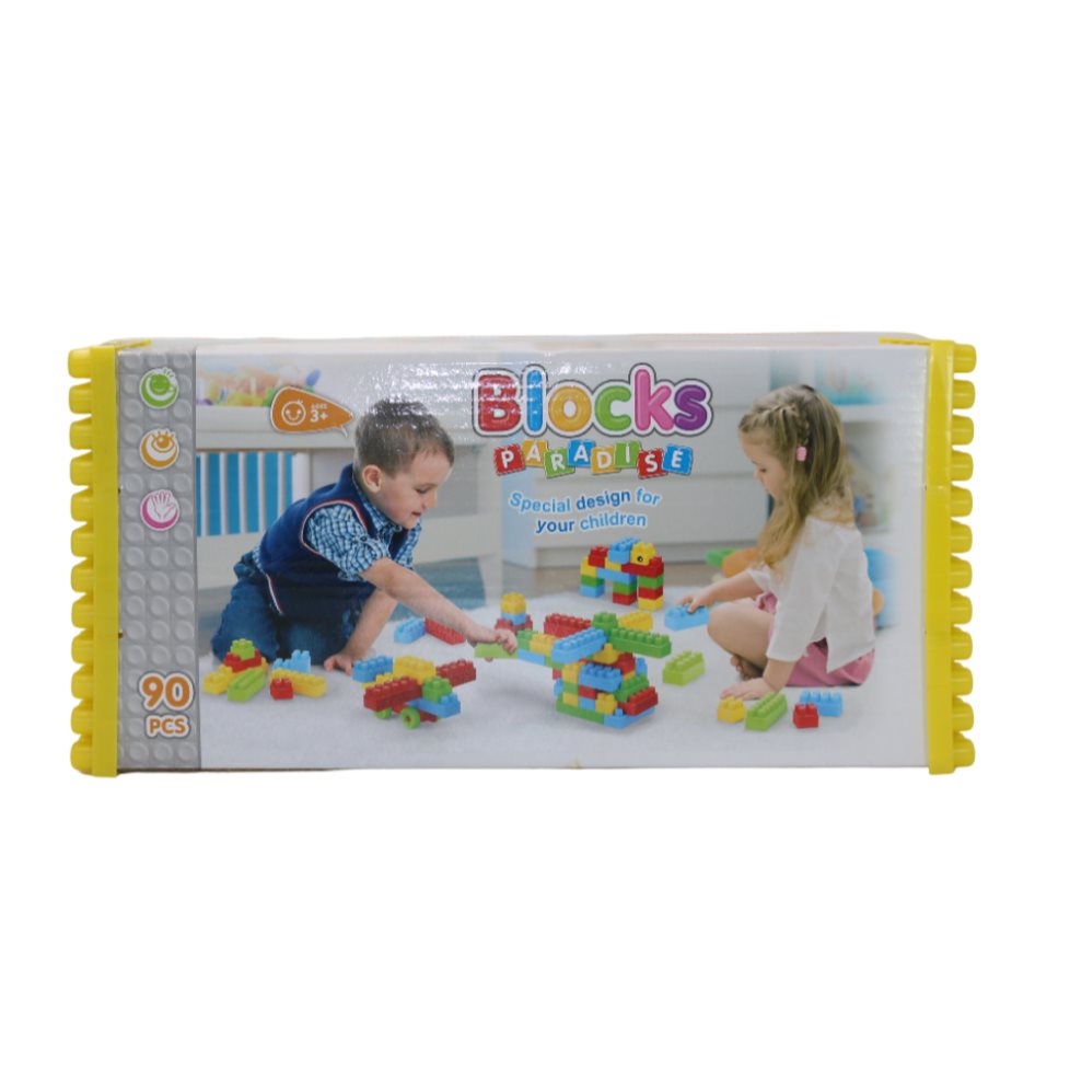 Juego Bloques Paradise 90 Piezas Caja Plasticos Asociados  x 1 Este set de 90 bloques grandes de colores ofrece a los niños la oportunidad de construir, apilar y dar vida a increíbles creaciones. Con estos bloques, podrán formar torres altas, castillos, animales 