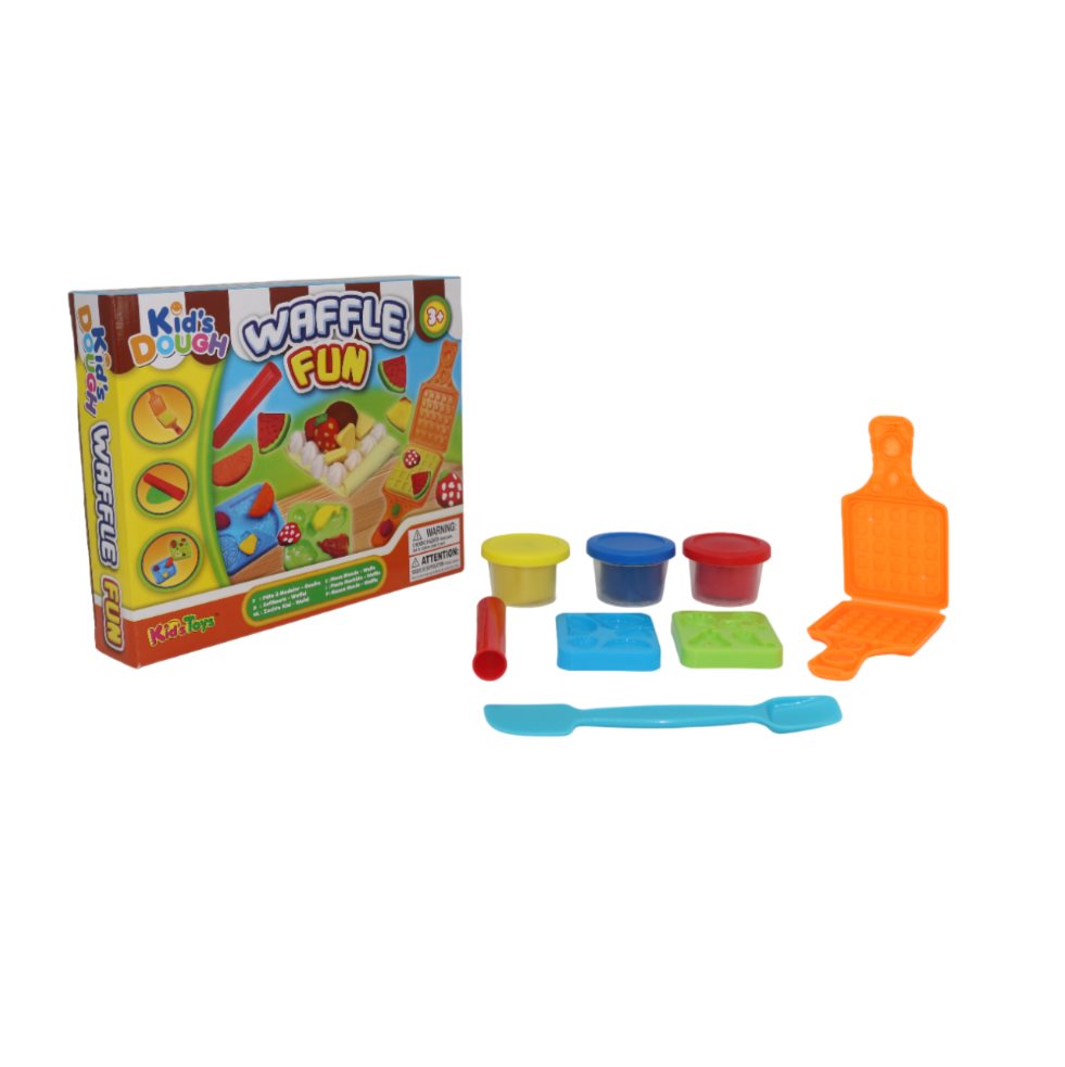 Plastilina Waffle Caja Plasticos Asociados  x 1 Este juego de masa moldeable incluye moldes y plastilinas de diferentes colores, permitiendo que los niños den rienda suelta a su creatividad mientras crean diversas figuras. Es una actividad ideal pa