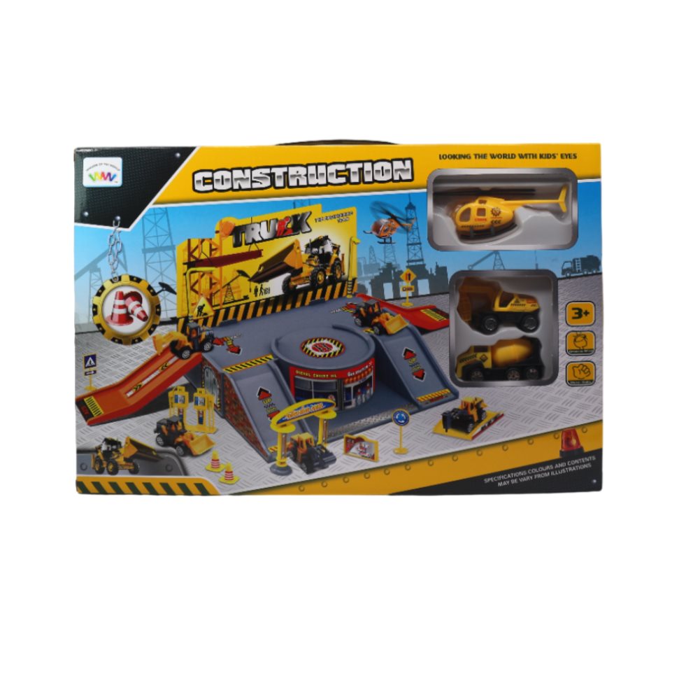 Set Construccion City Con Rampas 19 Piezas Caja Plasticos Asociados  x 1 Es un juguete educativo y fascinante, fabricado en plástico resistente y seguro. Este set incluye rampas, carros de construcción y un avión, ideales para recrear escenarios de construcción y transport