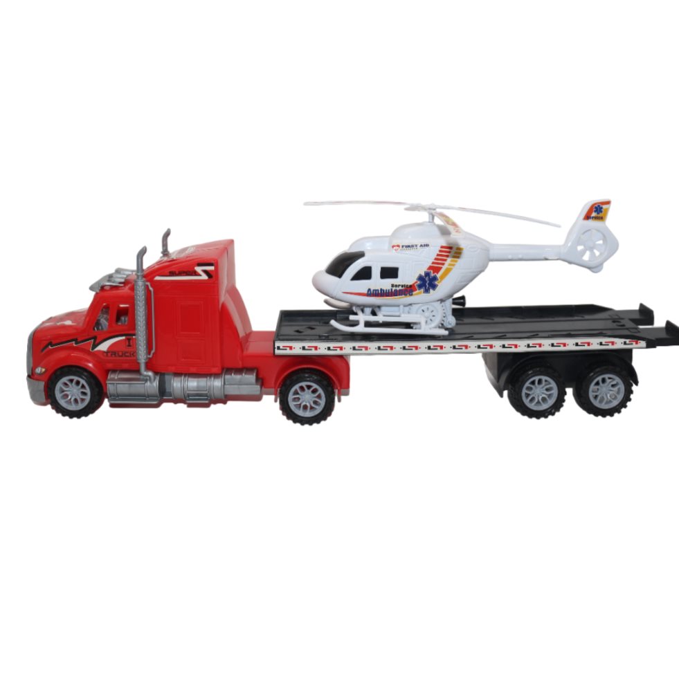 Tractomula Con Helicoptero Powerful Friccion Base Y Tapa Plasticos Asociados  x 1