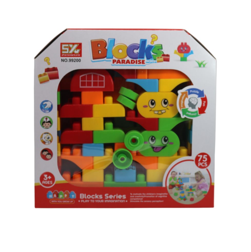 Juego Bloques Paradise 75 Piezas Caja Plasticos Asociados x 1 Juego Bloques Paradise 75 Piezas Caja Plasticos Asociados x 1