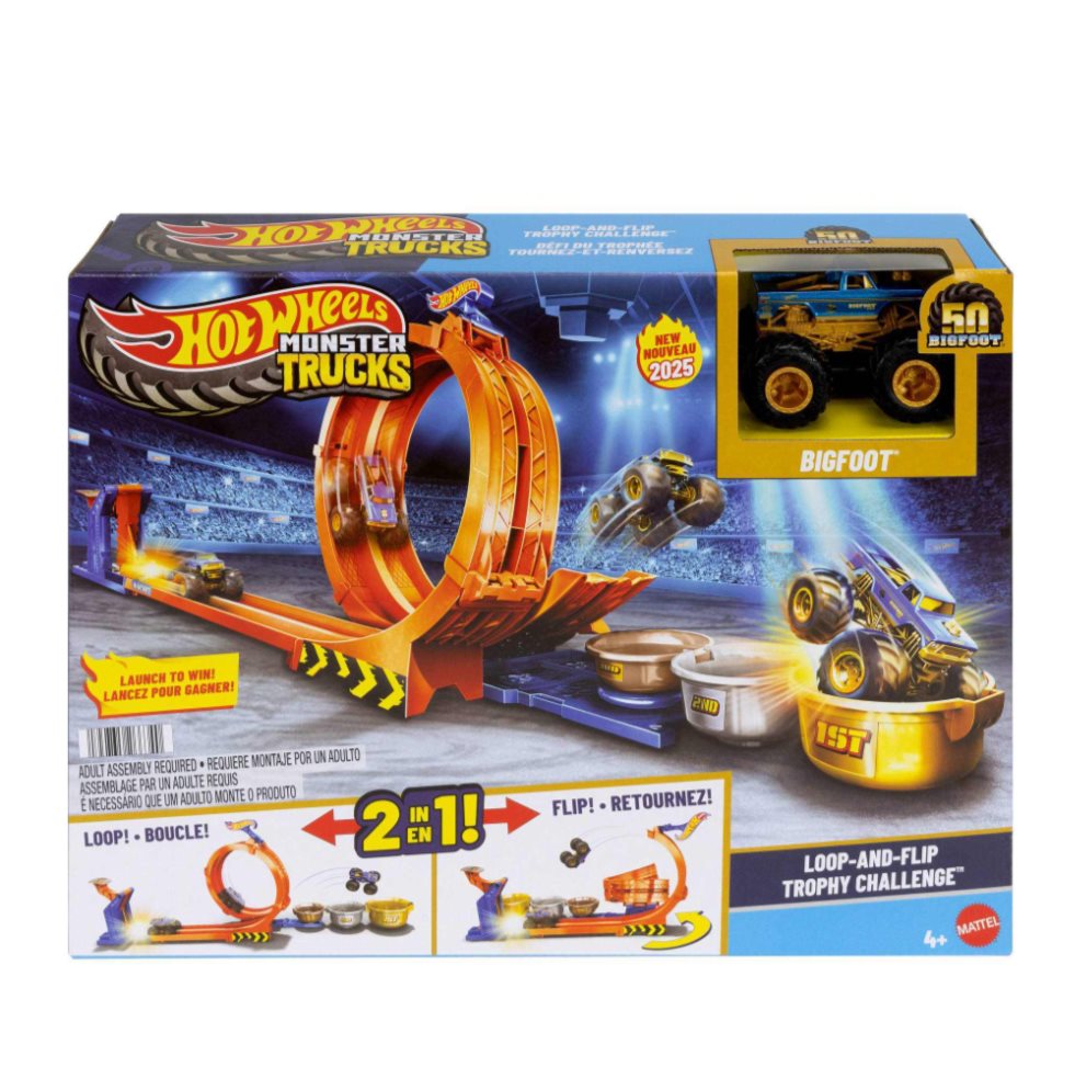 Hot Wheels Pista Monster Trucks Competencia Big Foot Giros Hot Wheels  x 1 