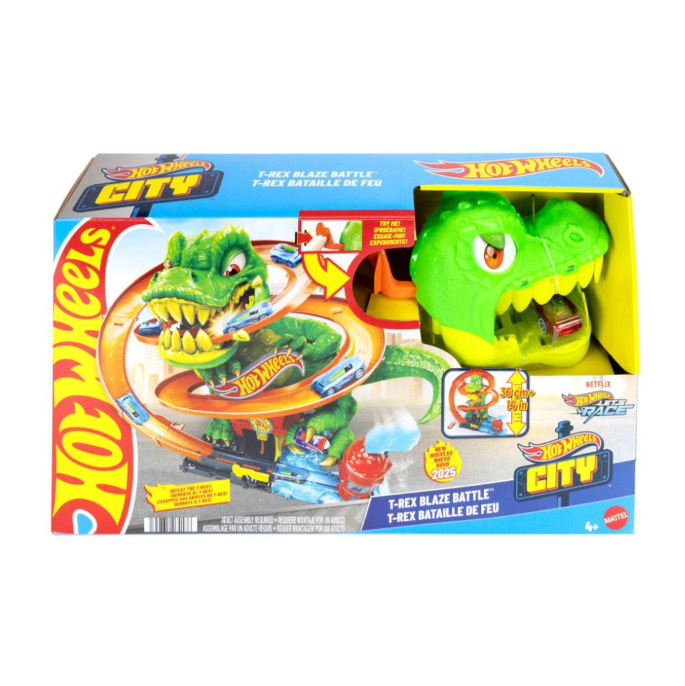 Hot Wheels City Pista T-rex Vs Estación De Bomberos Hot Wheels  x 1 
