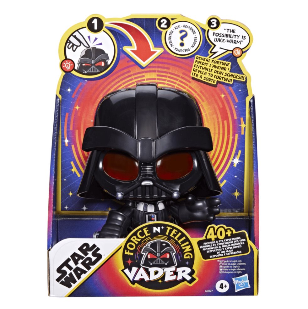 Figura De Acción Star Wars Force N Telling Vader Star Wars  x 1 Es un juguete interactivo que incluye más de 40 respuestas para preguntas de sí o no. Cuenta con ojos digitales animados.