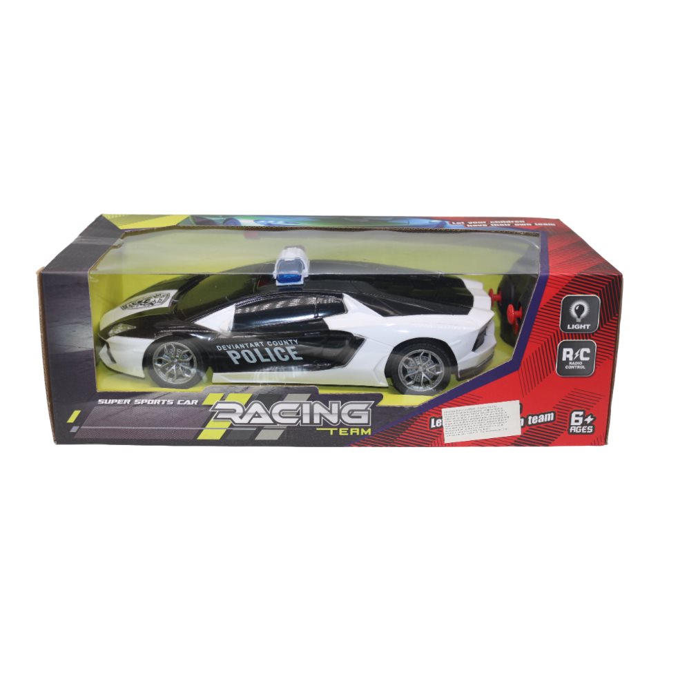 Carro Policia Racing R/c Pilas Caja Plasticos Asociados  x 1 