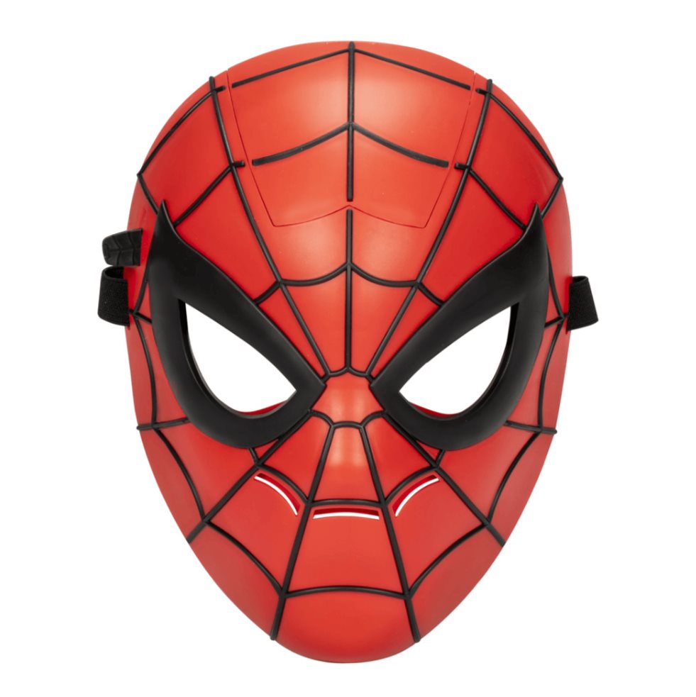Máscara Spider-man Luminosa Marvel x 1 Incluye lentes azules que se iluminan al activar una palanca lateral. Diseñada para juegos de rol y disfraces, es ajustable.