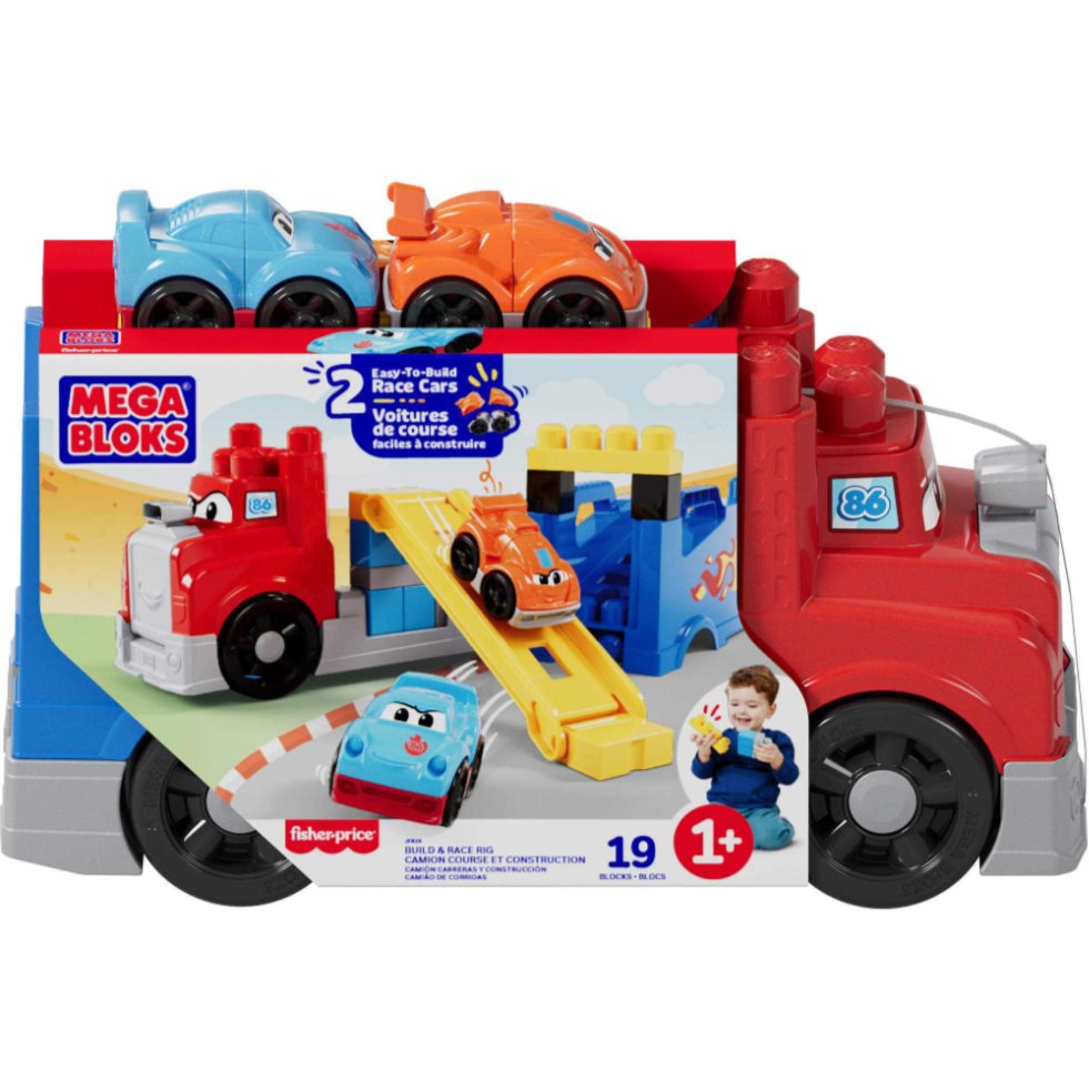 Mega Bloks Grúa Construye Y Compite! Mega Bloks  x 1 Incluye una grúa funcional, bloques de construcción y accesorios como figuras y herramientas. Este set permite construir y simular actividades en un entorno de obra.