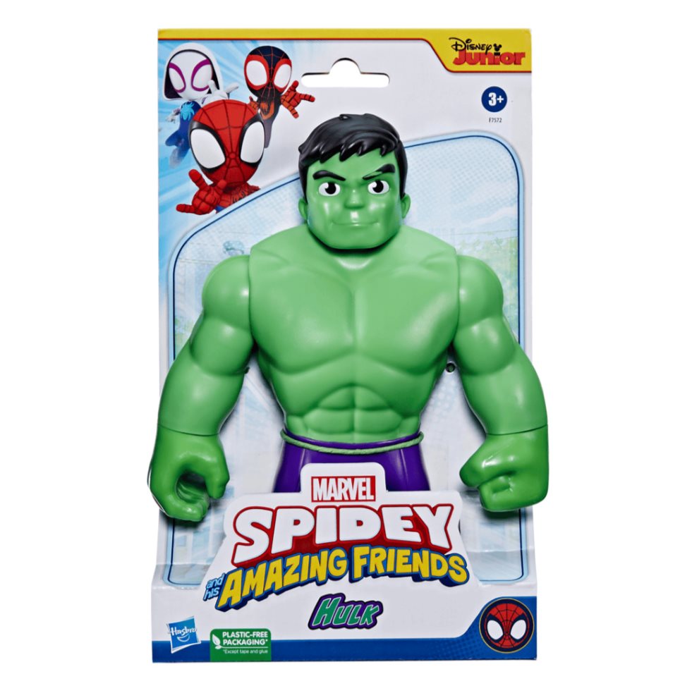 Spidey And His Amazing Friends Figura De Accion Hulk Gigante Marvel  x 1 Incluye articulaciones móviles para recrear poses dinámicas y aventuras heroicas.