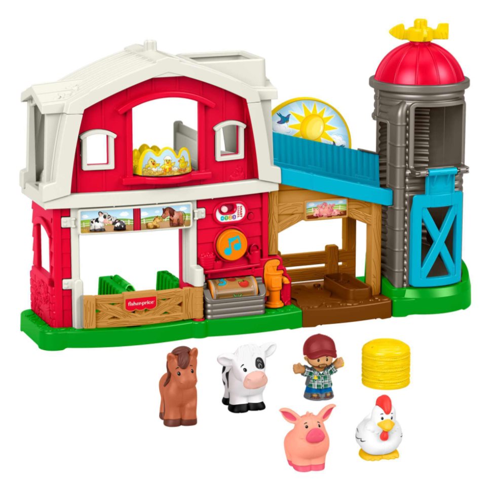 Little People Animalitos En La Granja Little People  x 1 Es un set temático que incluye figuras de animales como vacas, caballos y gallinas, junto con accesorios que simulan un entorno de granja. El diseño colorido y detallado permite recrear actividades co