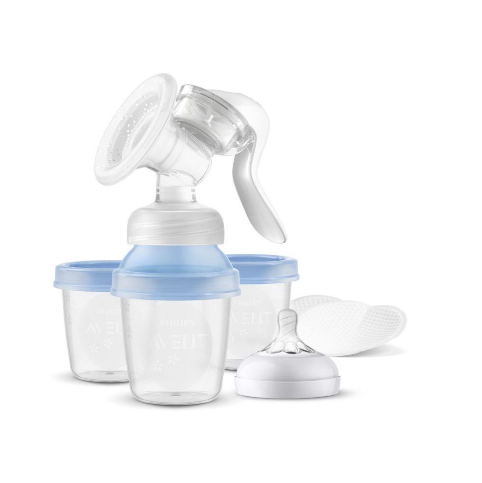Extractor De Leche Materna Manual Con 2 Protectores Mamarios 3 Vasos, 1 Adaptador,1 Tetina Avent Caja x 7 Extractor De Leche Materna Manual Con 2 Protectores Mamarios 3 Vasos, 1 Adaptador,1 Tetina Avent Caja x 7
