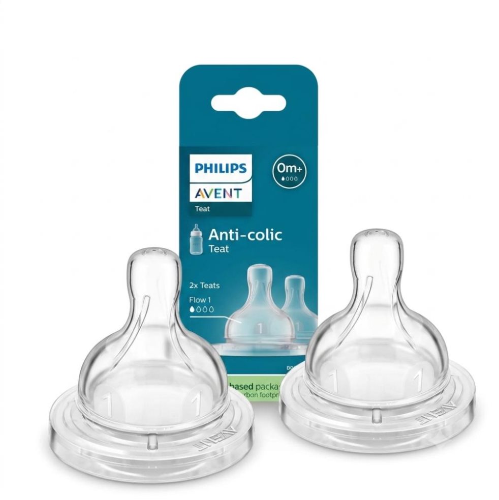 Tetina Anti-Colico Flujo 1 Recién Nacido Philips Avent Blister x 2 Tetina Anti-Colico Flujo 1 Recién Nacido Philips Avent Blister x 2
