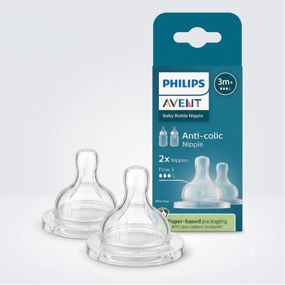 Tetina Anti-Colico Flujo 6 Preparados Mas Espesos (6+meses) Avent Blister x 2 Tetina Anti-Colico Flujo 6 Preparados Mas Espesos (6+meses) Avent Blister x 2