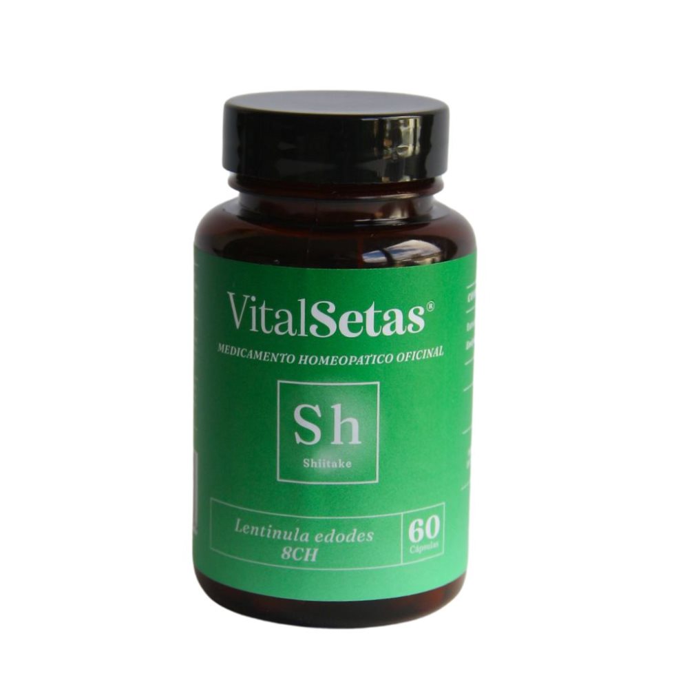 Cápsulas de Shiitake VitalSetas VitalSetas Cápsulas x 60 El Shiitake, considerado el hongo de la salud digestiva, ahora está disponible en cápsulas prácticas de VitalSetas. Cada cápsula contiene extracto puro de Shiitake, rico en polisacáridos como el lenti