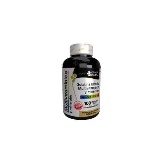 Gelatina blanda multivitaminico y minerales x100 Natural Health GELATINA x 100Und. Gelatina blanda multivitaminico y minerales x100 Natural Health GELATINA x 100Und.