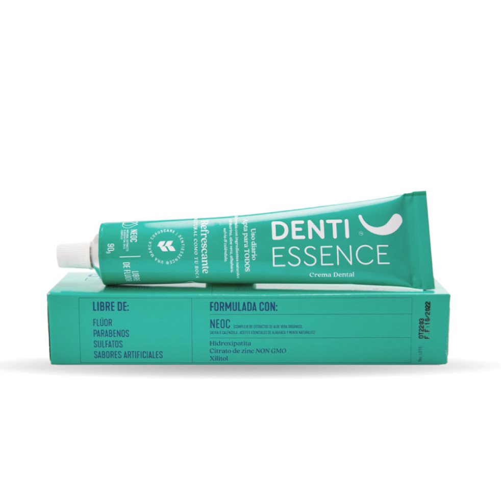 CREMA DENTAL SIN FLUOR CON HIDROXIAPATITA REFRESCANTE DENTI ESSENCE Tubo x Tubo por 90 gr CREMA DENTAL SIN FLUOR CON HIDROXIAPATITA REFRESCANTE DENTI ESSENCE Tubo x Tubo por 90 gr