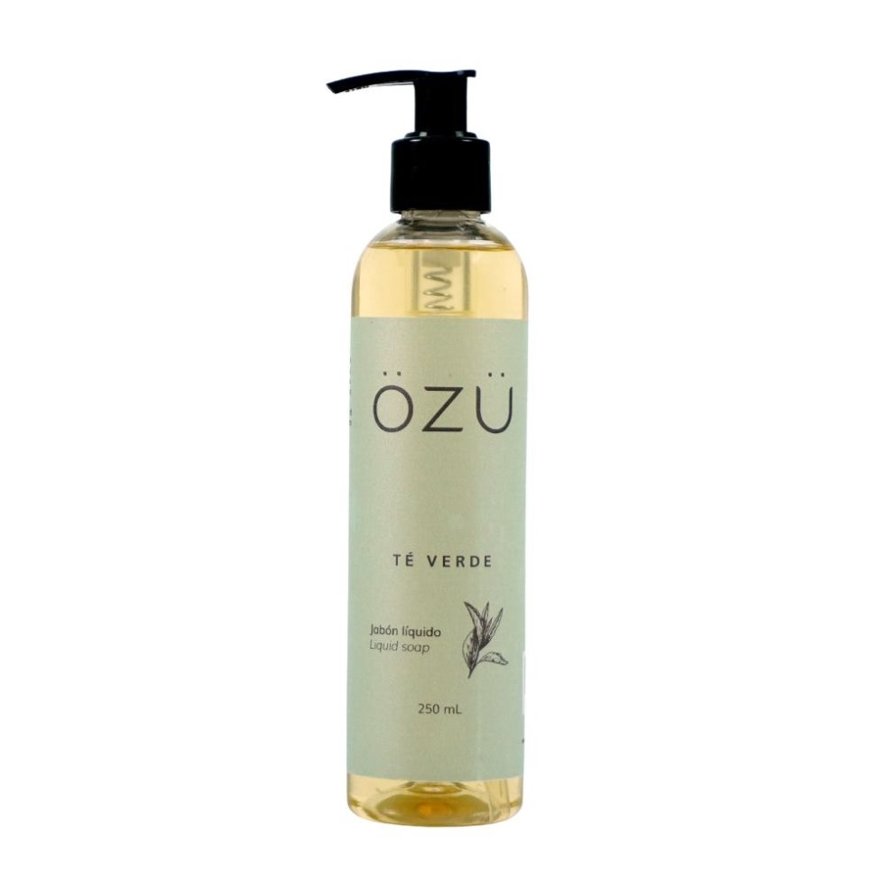 Jabón líquido OZU Té Verde x 250 ml OZU  x 1 Jabón líquido corporal suave, libre de parabenos, siliconas, sales, colorantes y derivados del petróleo. Con un fresco aroma a té verde.
