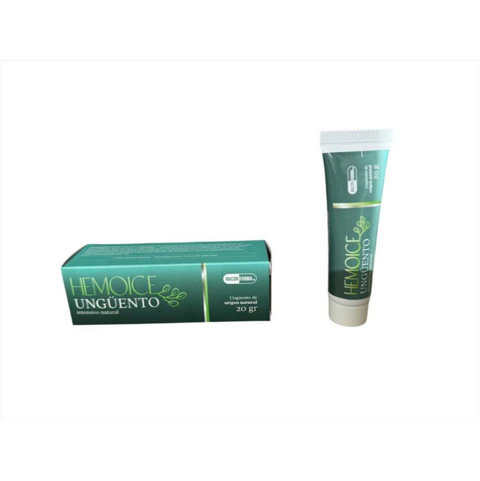 HEMOICE, Ungüento intensivo natural para hemorroides, 20 gr HEMOICE tubo 20 gr x 1 und HEMOICE ungüento intensivo natural. 

Alivio Natural, Efectivo y Seguro para Hemorroides. Calma molestias y zonas de tu piel, Reduce dolor y picazón, Disminuye inflamación, Promueve regeneración tisul