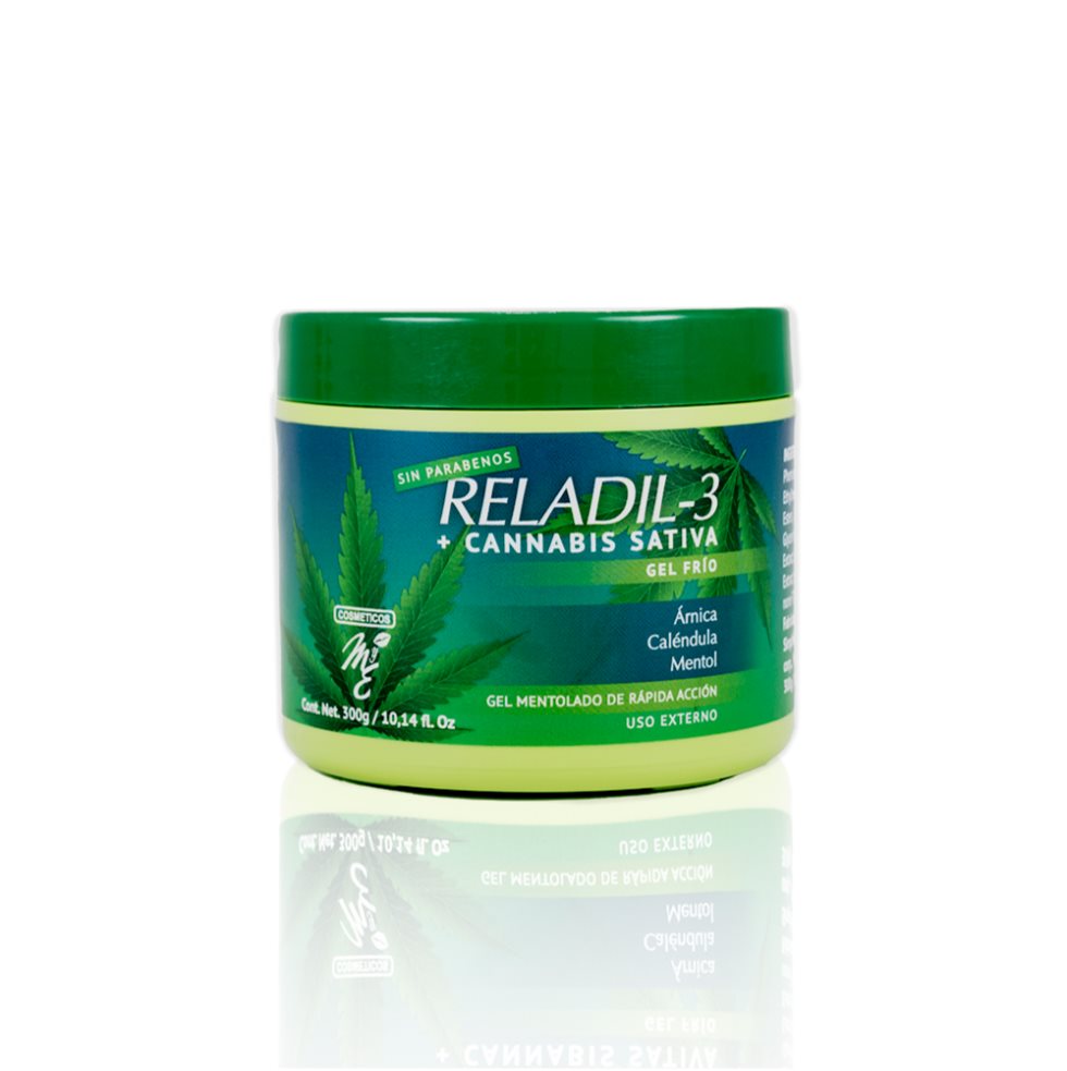 Gel Frío MYE, Reladil-3 con Cannabis Sativa, X 300 G, X1 Cosméticos MyE Pote x 1 undefined