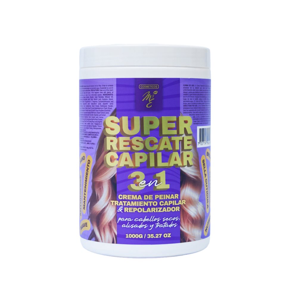 Tratamiento MYE, SUPER RESCATE CAPILAR 3 EN 1, X 1.000 G, X Cosméticos MyE Pote x 1 undefined