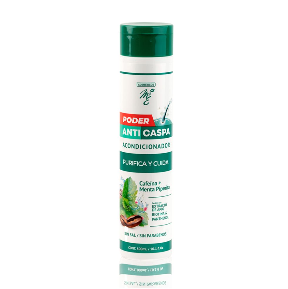 Acondicionador MYE, PODER ANTICASPA, X 300mL, X1 Cosméticos MyE Pote x 1