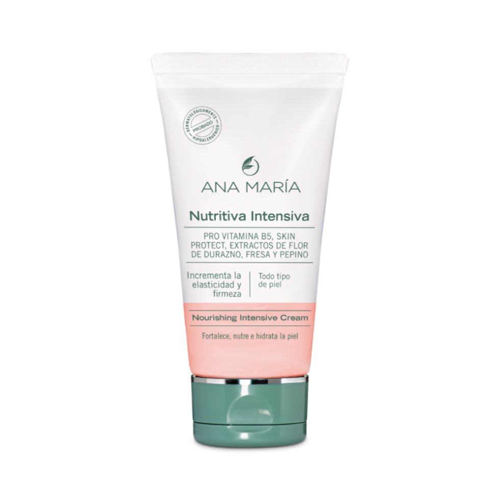 NUTRITIVA ANA MARIA INTENSIVA ENVASE X 50 G ANA MARIA  x 1 UND Crema Facial Nutritiva especialmente elaborada para pieles maduras o con necesidades de hidratación. Contiene Skin Protect, Beta Glucan extraído por biotecnología de fermentación, que incrementa la el