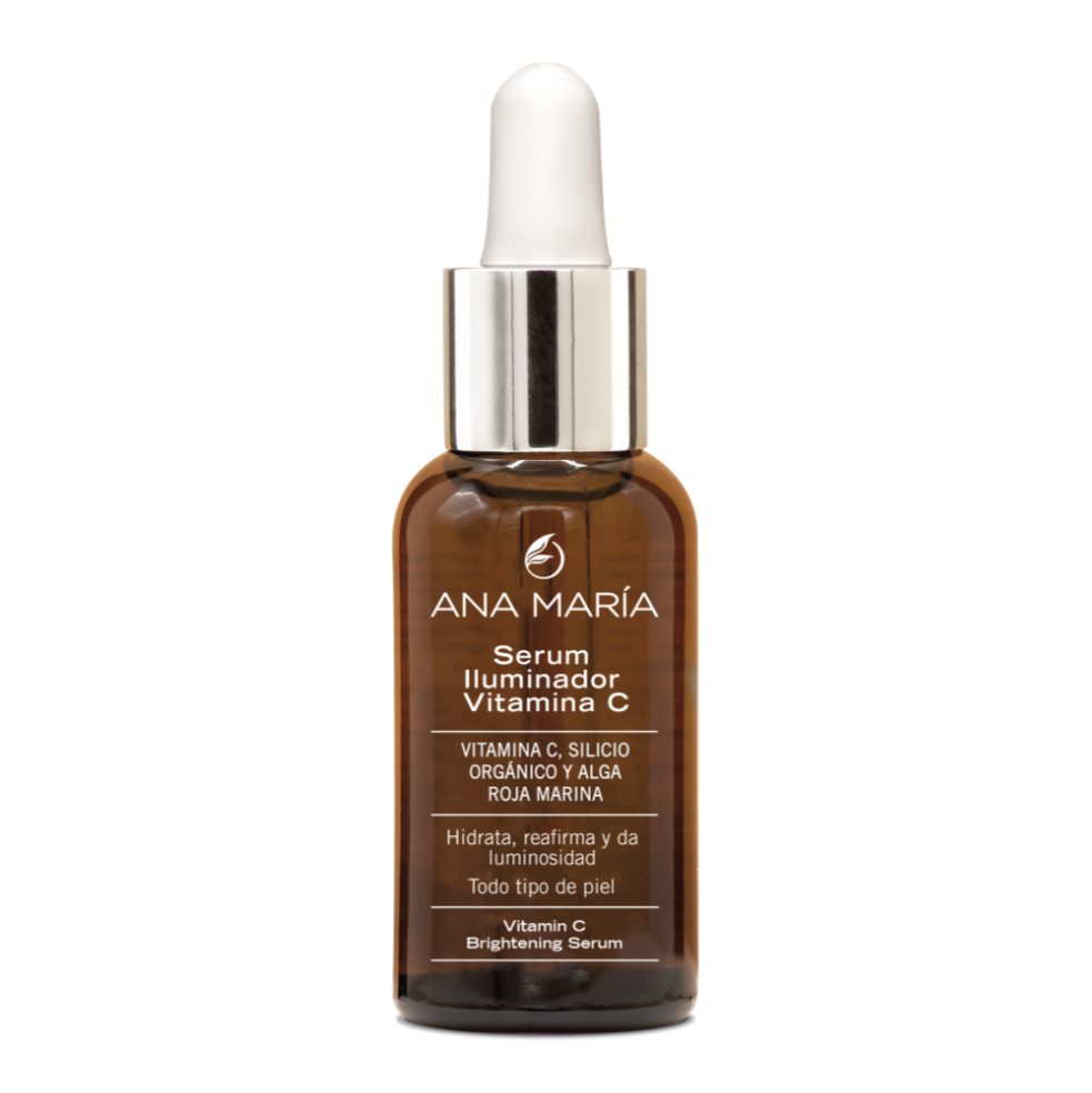 SERUM ANA MARIA ILUMINADOR VITAMINA C ENVASE X 30 ML ANA MARIA Caja x 1 UND Suero facial que fortalece la barrera de la piel mejorando su apariencia y aportando luminosidad. Exclusiva fórmula con Silicio Orgánico y Alga Roja Marina, que actúa como potente antioxidante, permit
