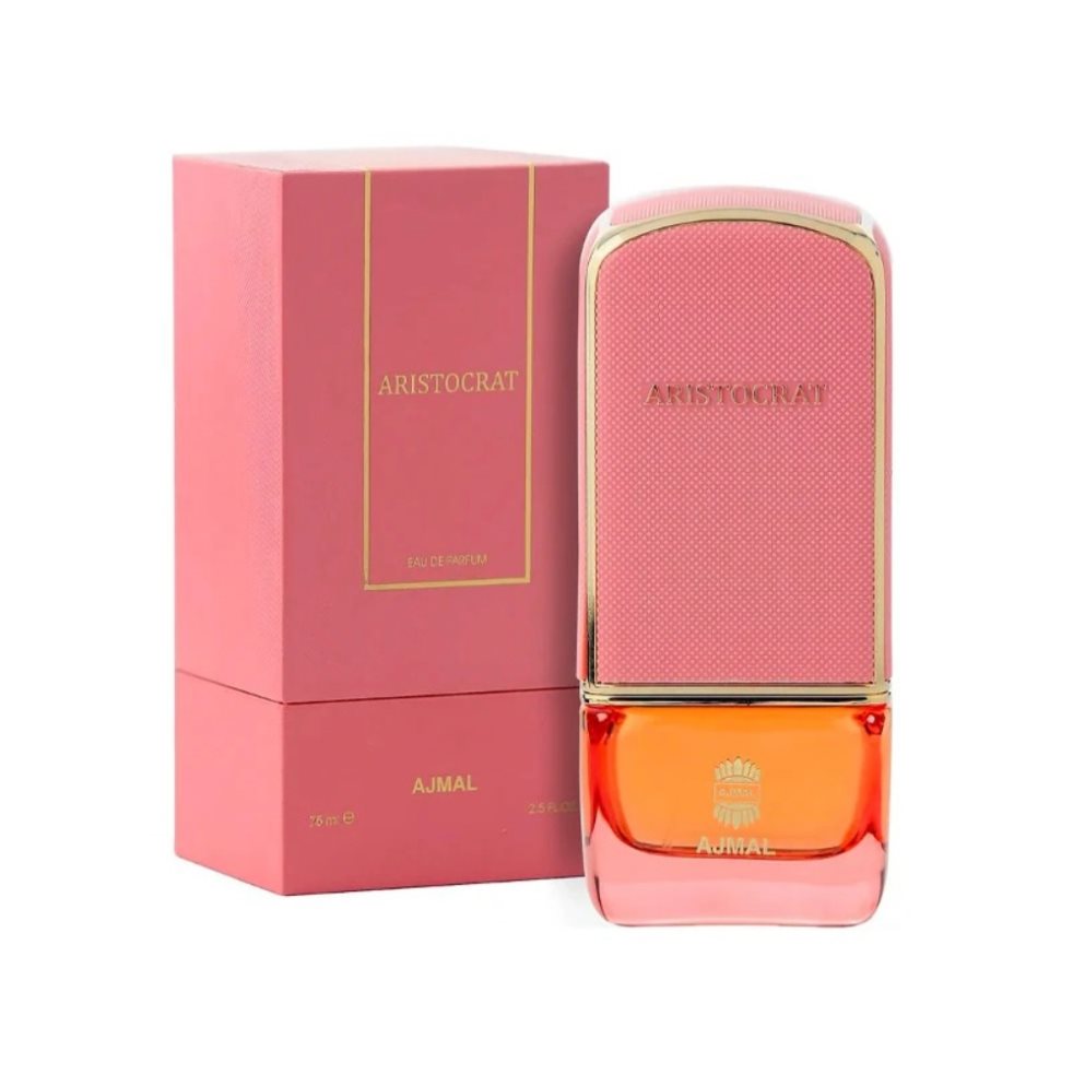 Ajmal Aristocrat Rose Edp 75 Ajmal Botella x 1 Aristocrat Rose de Ajmal Perfumes es una fragancia pensada para mujeres que llevan el espíritu aventurero en la manga. Una apertura oriental fresca a la fragancia, envuelta en acentos amaderados y flo